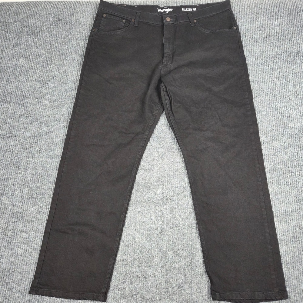 Wrangler Relaxed Fit Black Jeans Mens 40x30 Straight Leg Denim Pants